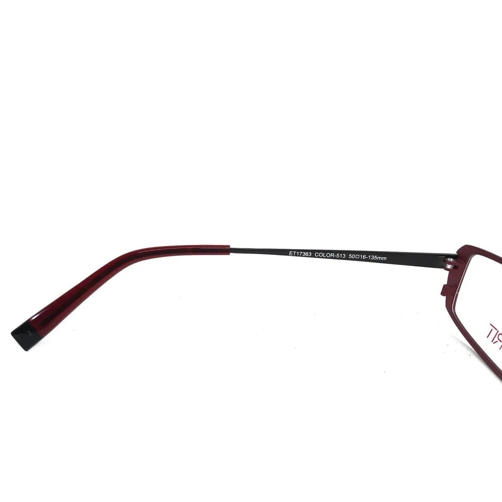 Esprit Eyeglasses Frames ET17363 513 Burgundy Gray Rectangle Full Rim 50-16-135
